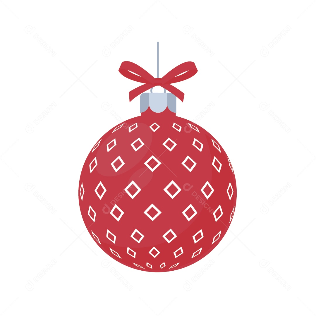 Bola Colorida para Decoração Natalina Ilustração Vetor EPS