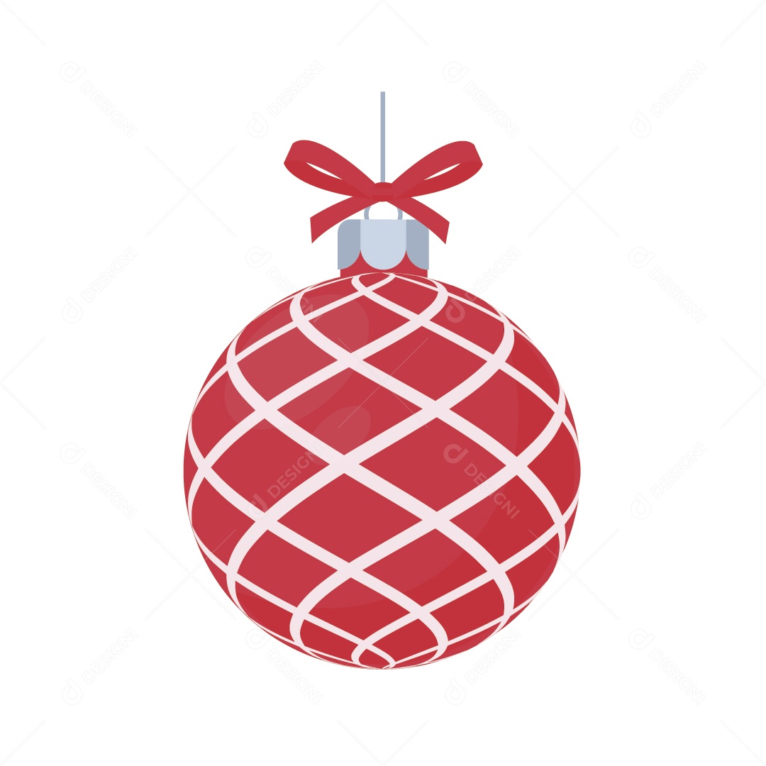 Bola Colorida para Decoração Natalina Ilustração Vetor EPS