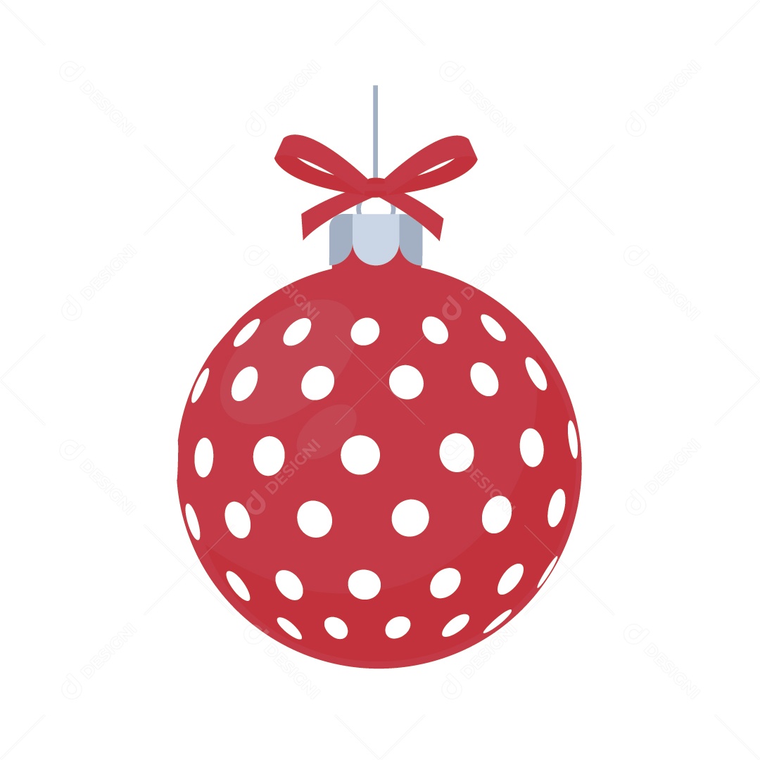 Bola Colorida para Decoração Natalina Ilustração Vetor EPS