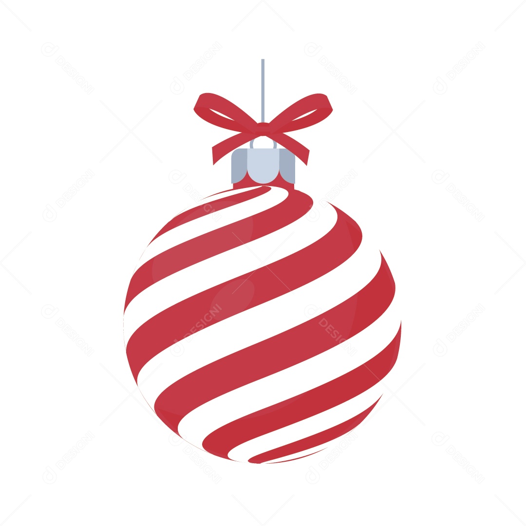 Bola Colorida para Decoração Natalina Ilustração Vetor EPS