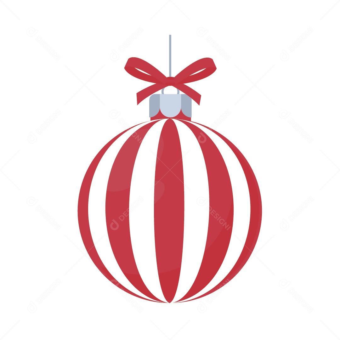 Bola Colorida para Decoração Natalina Ilustração Vetor EPS