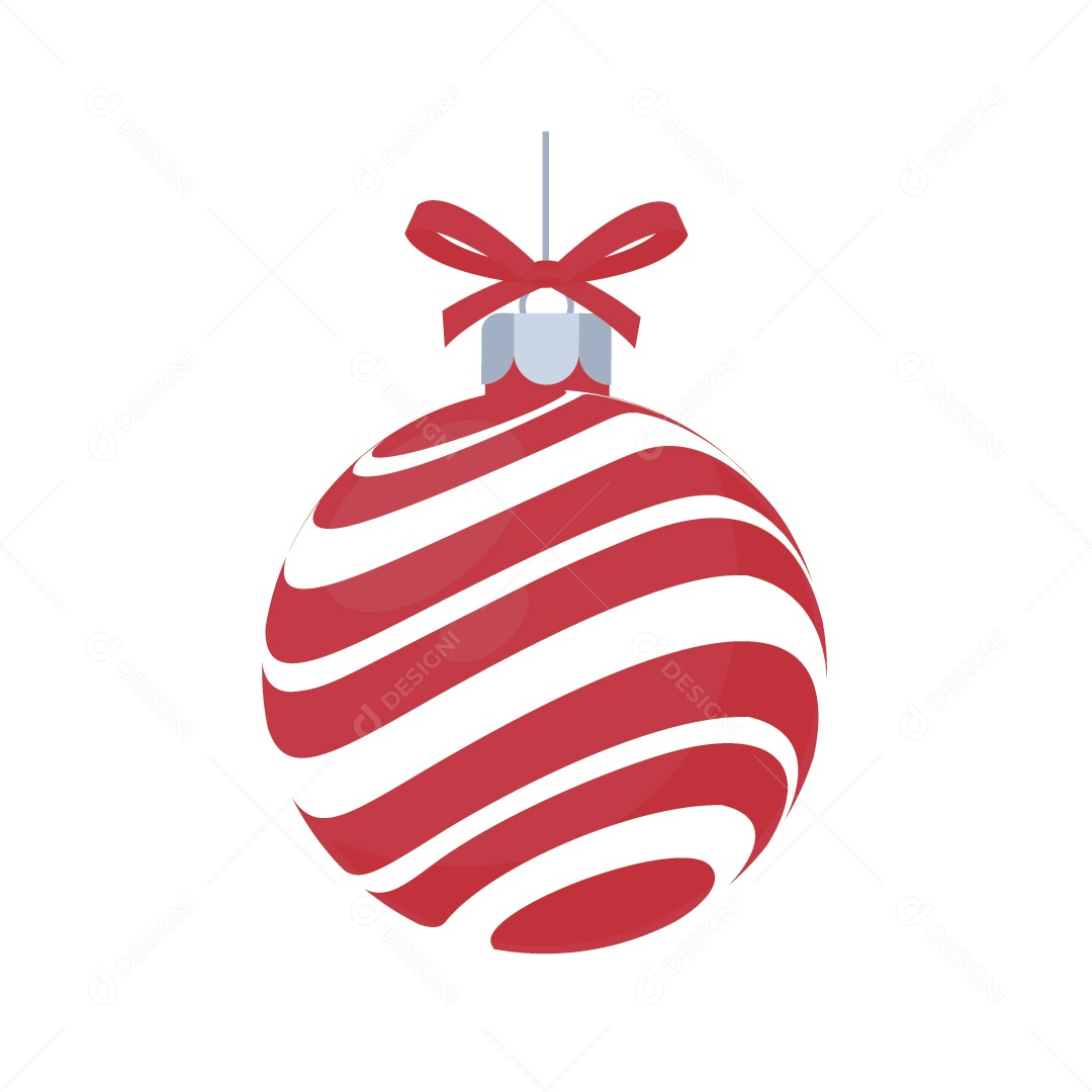 Bola Colorida para Decoração Natalina Ilustração Vetor EPS