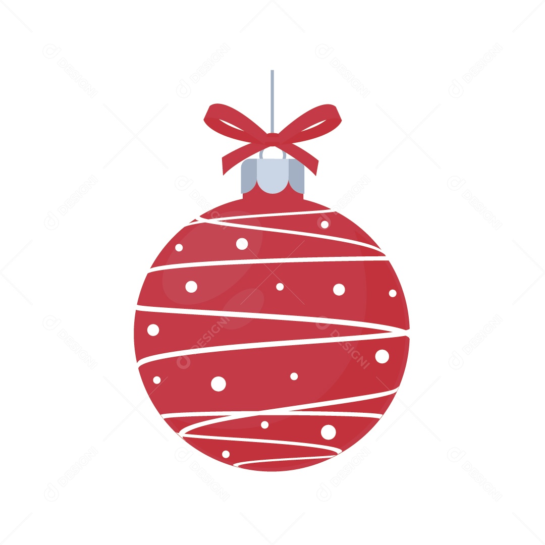 Bola Colorida para Decoração Natalina Ilustração Vetor EPS