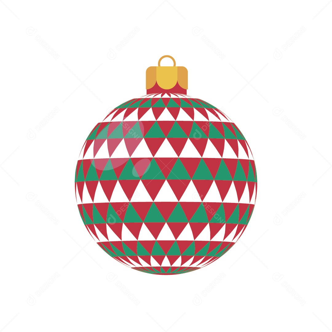 Bola Colorida para Decoração Natalina Ilustração Vetor EPS