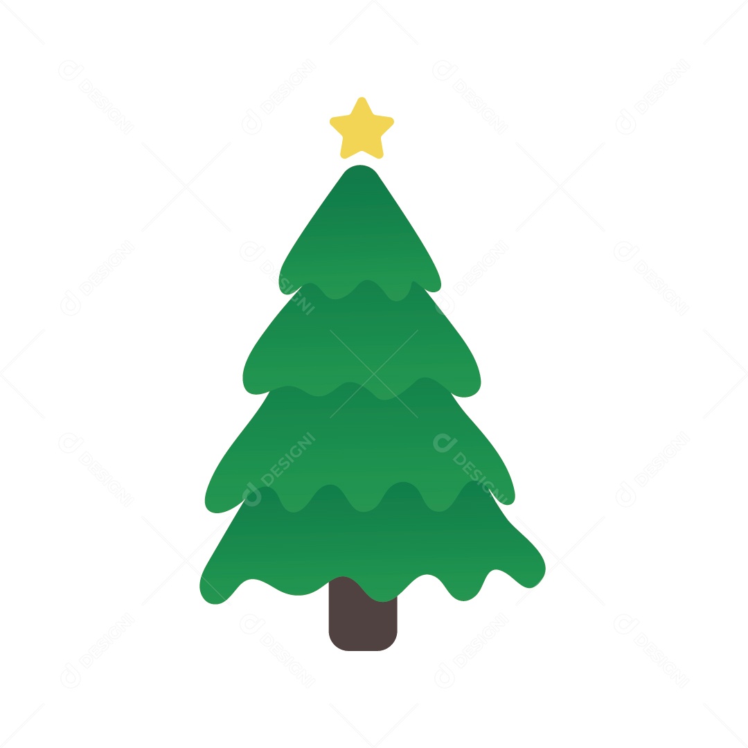 Árvore de Natal Decoração Natalina Ilustração Vetor EPS