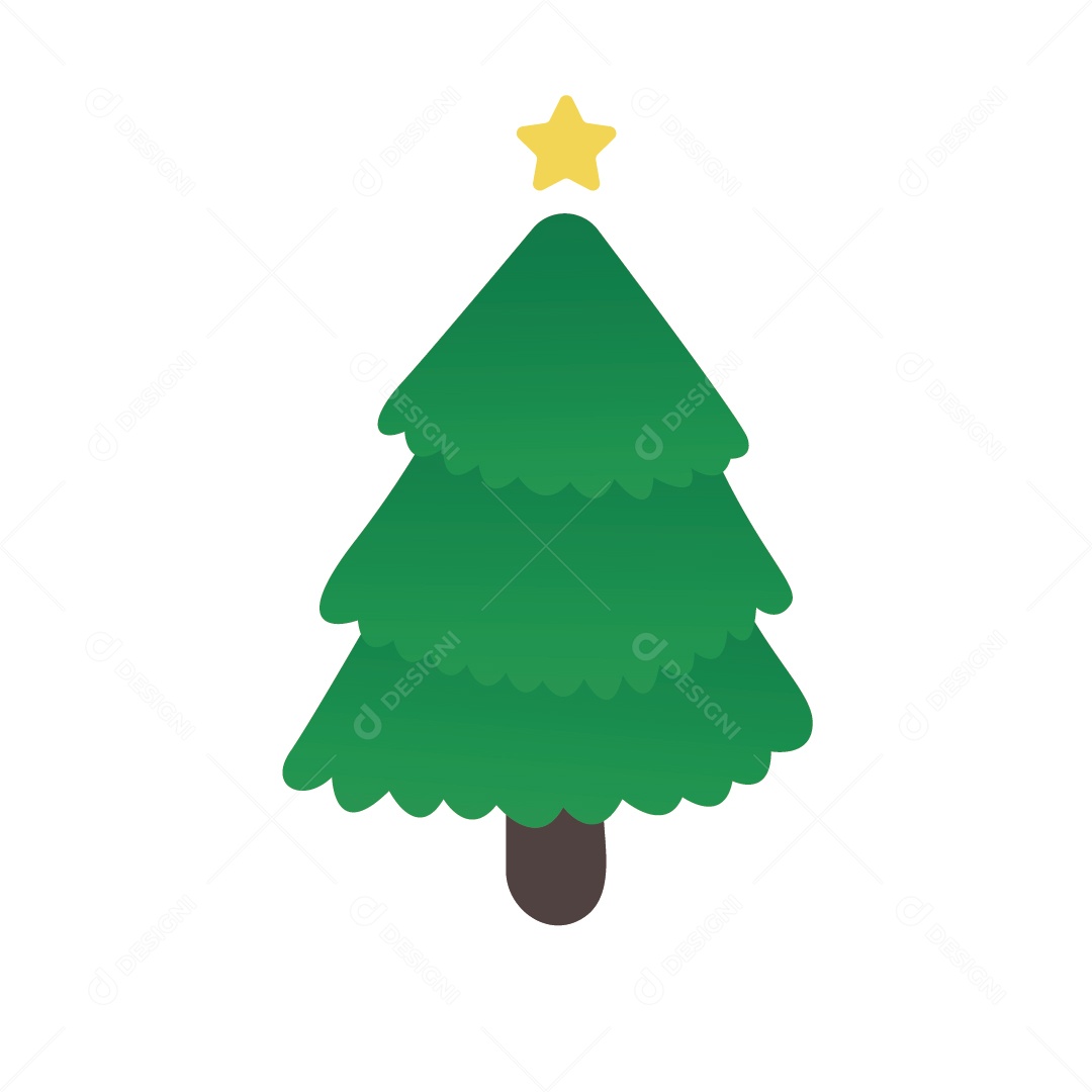 Árvore de Natal Decoração Natalina Ilustração Vetor EPS