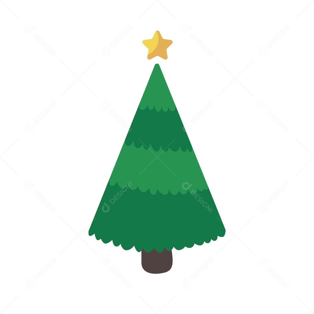 Árvore de Natal Decoração Natalina Ilustração Vetor EPS