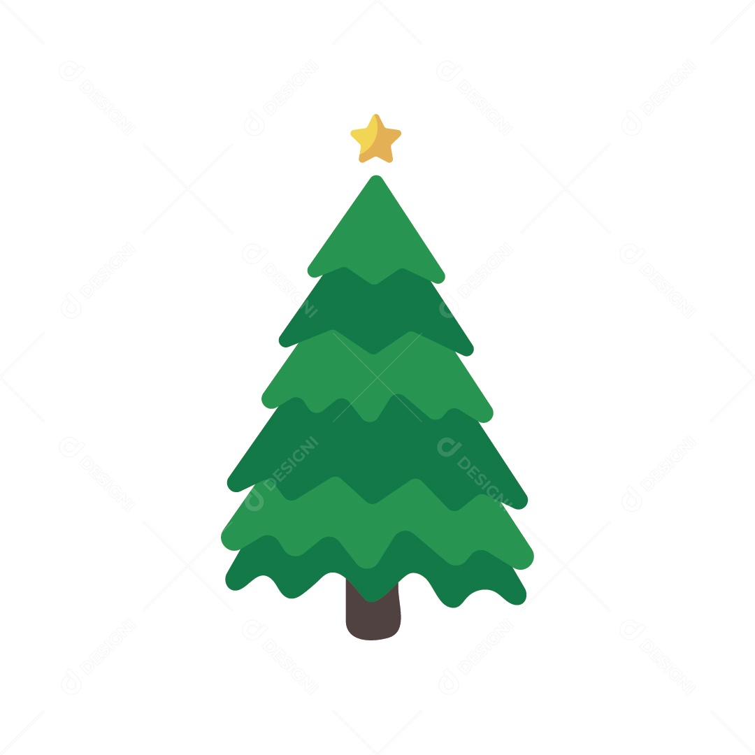 Árvore de Natal Decoração Natalina Ilustração Vetor EPS