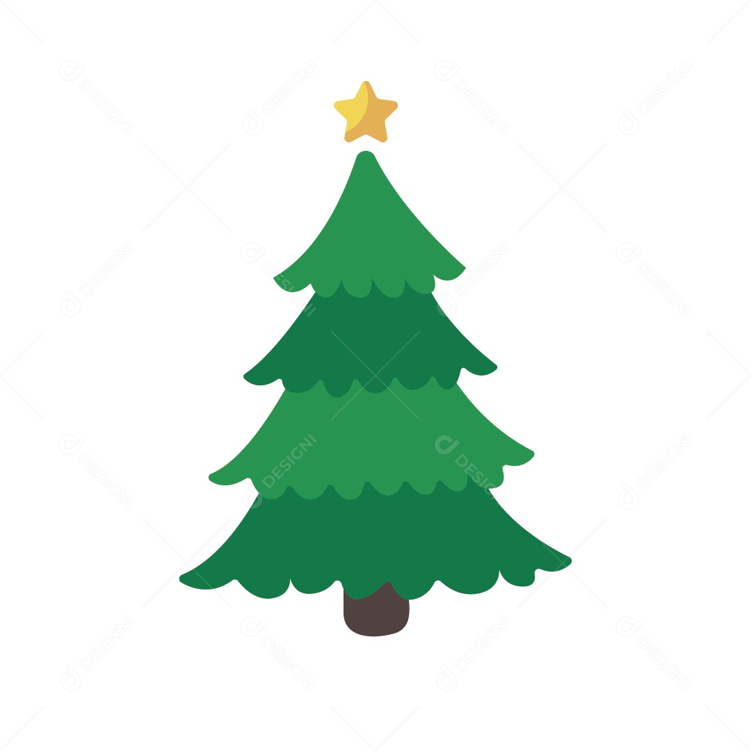 Árvore de Natal Decoração Natalina Ilustração Vetor EPS