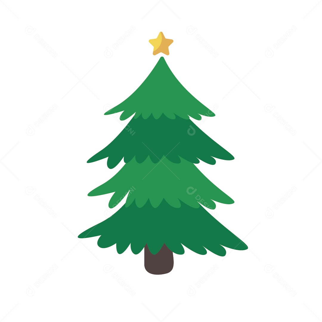 Árvore de Natal Decoração Natalina Ilustração Vetor EPS