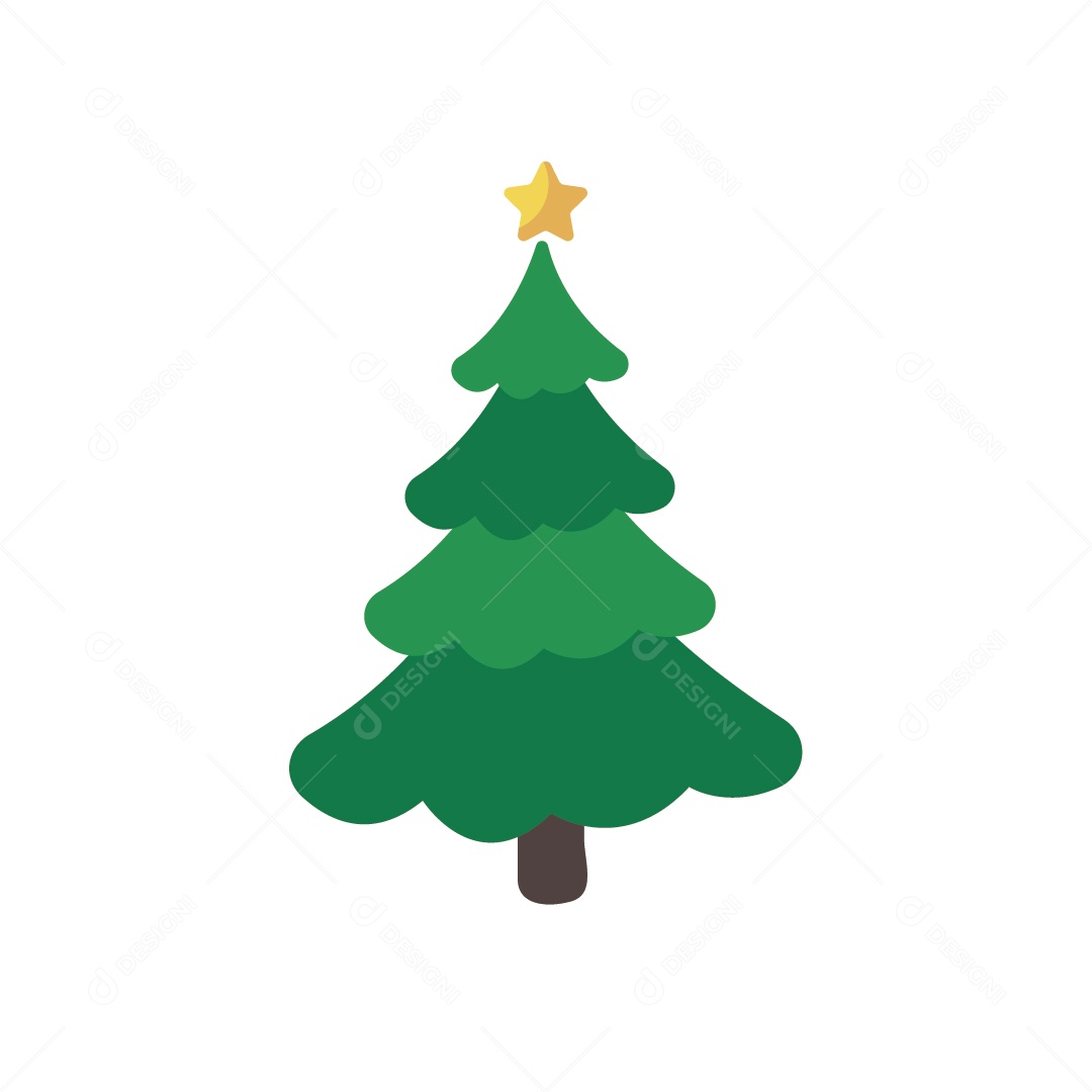 Árvore de Natal Decoração Natalina Ilustração Vetor EPS