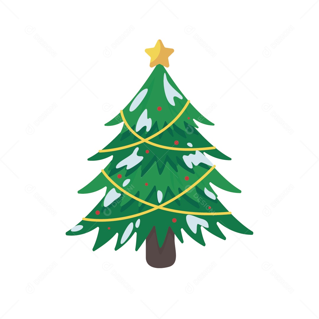 Árvore de Natal Decoração Natalina Ilustração Vetor EPS