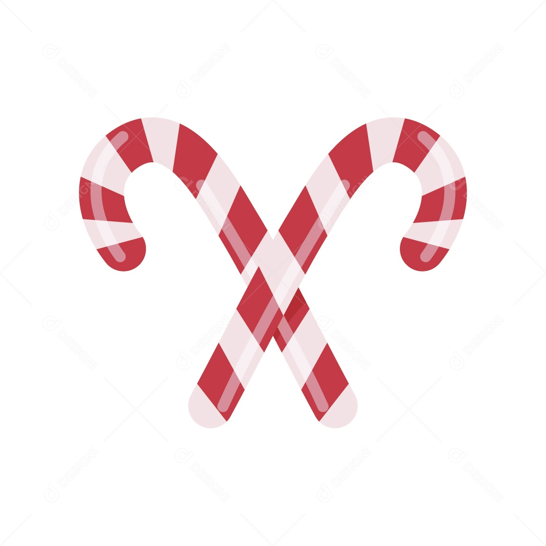 Bastões de Doce Decoração Natalina Ilustração Vetor EPS