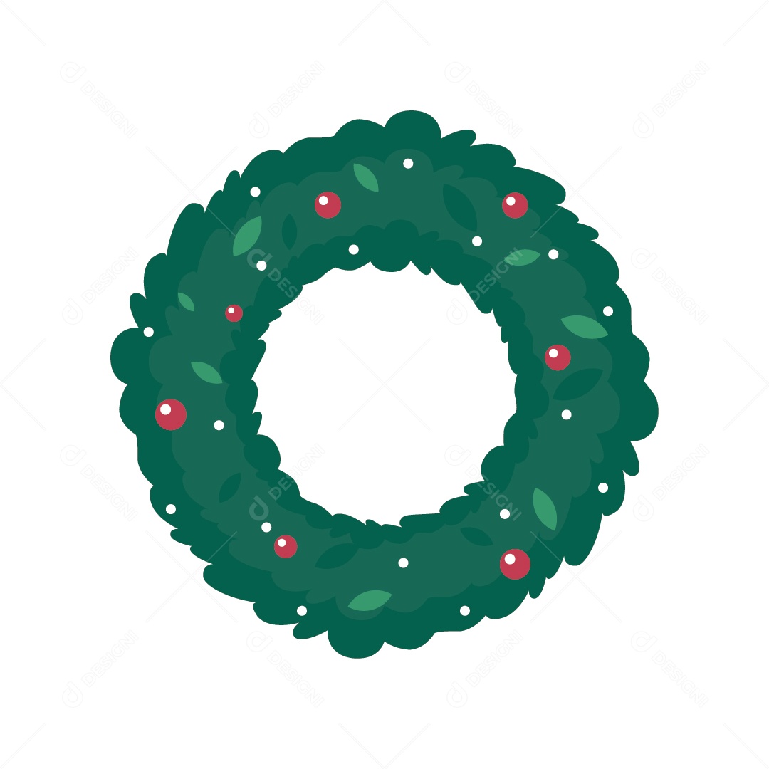 Guirlanda de Decoração de Natal Ilustração Vetor EPS