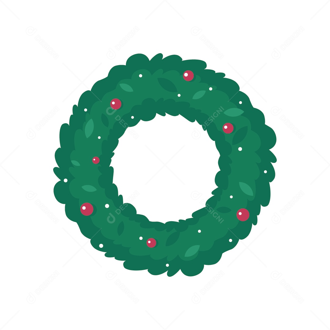 Guirlanda de Decoração de Natal Ilustração Vetor EPS