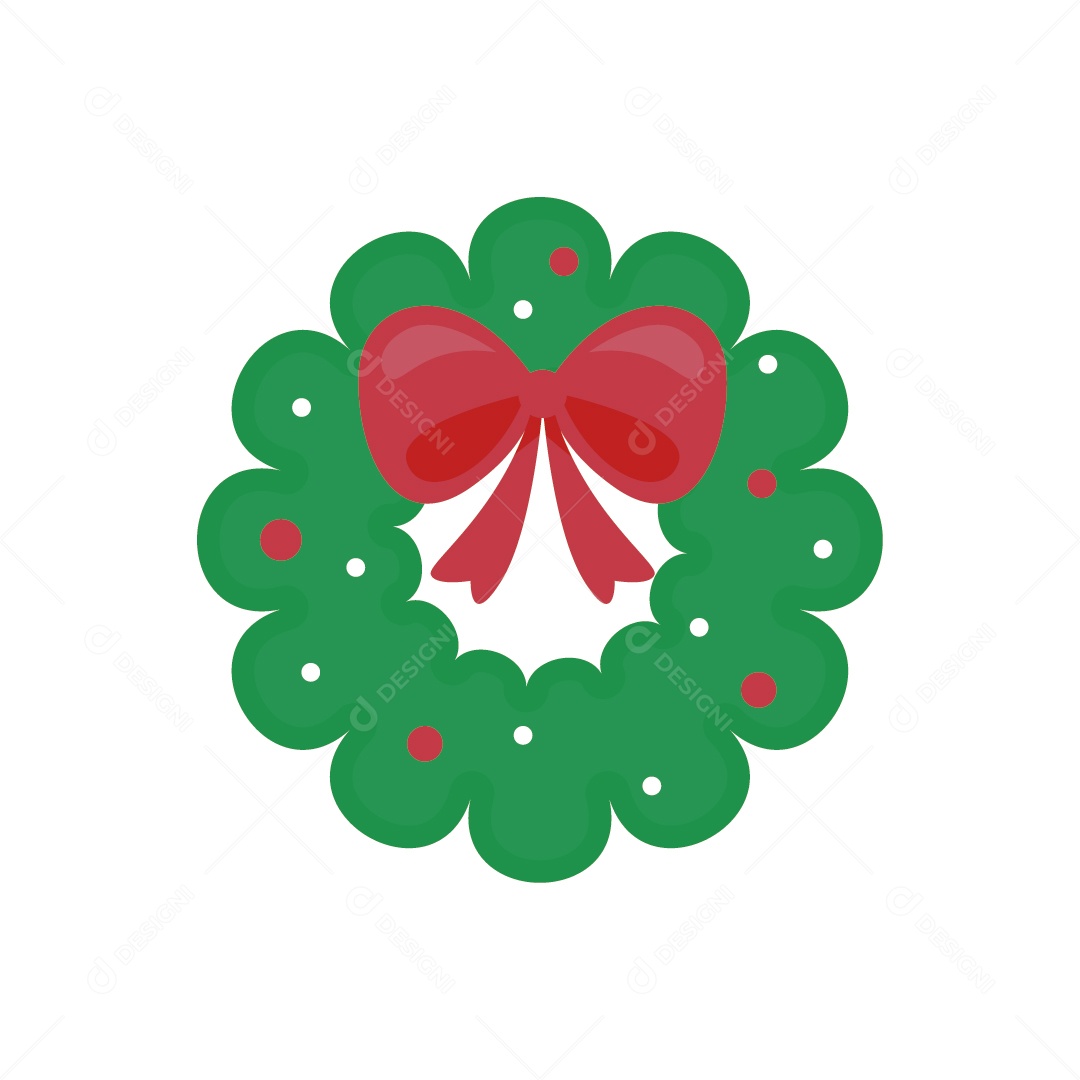 Guirlanda de Decoração de Natal Ilustração Vetor EPS