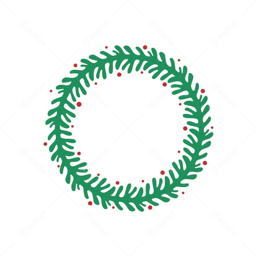 Guirlanda de Decoração de Natal Ilustração Vetor EPS