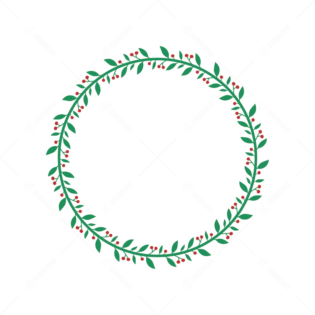 Guirlanda de Decoração de Natal Ilustração Vetor EPS