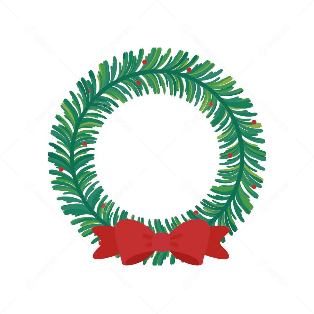 Guirlanda de Decoração de Natal Ilustração Vetor EPS