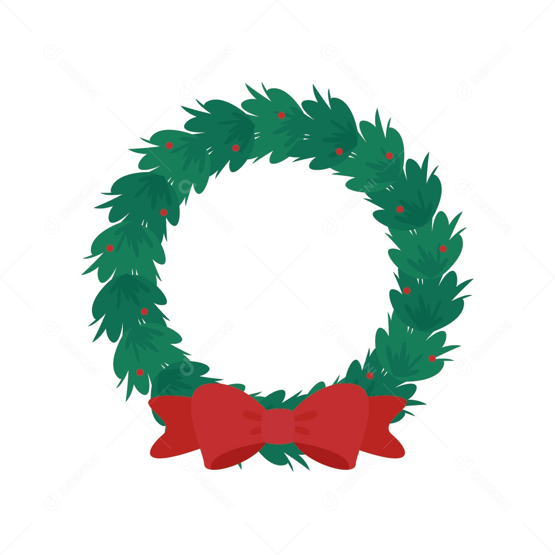 Guirlanda de Decoração de Natal Ilustração Vetor EPS