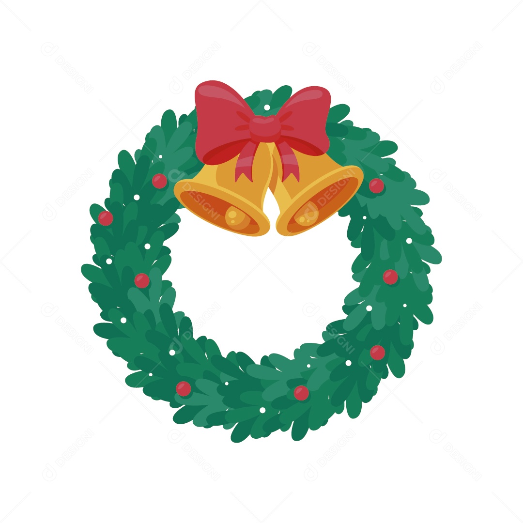 Guirlanda para Decoração Natalina Ilustração Vetor EPS