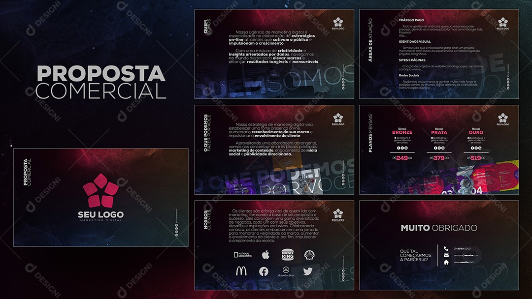 Proposta Comercial Marketing Digital PSD Editável