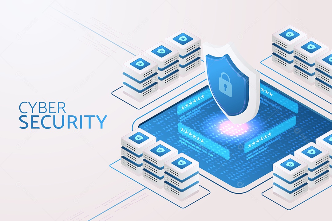 Símbolo de Escudo de Segurança Cibernética de Segurança Vetor EPS