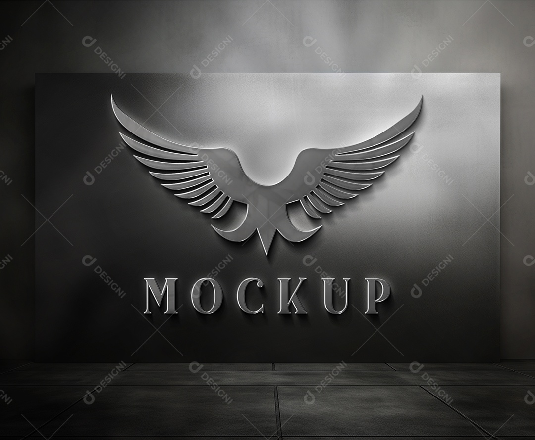 Modelo de Logo de Empresa Mockup PSD Editável