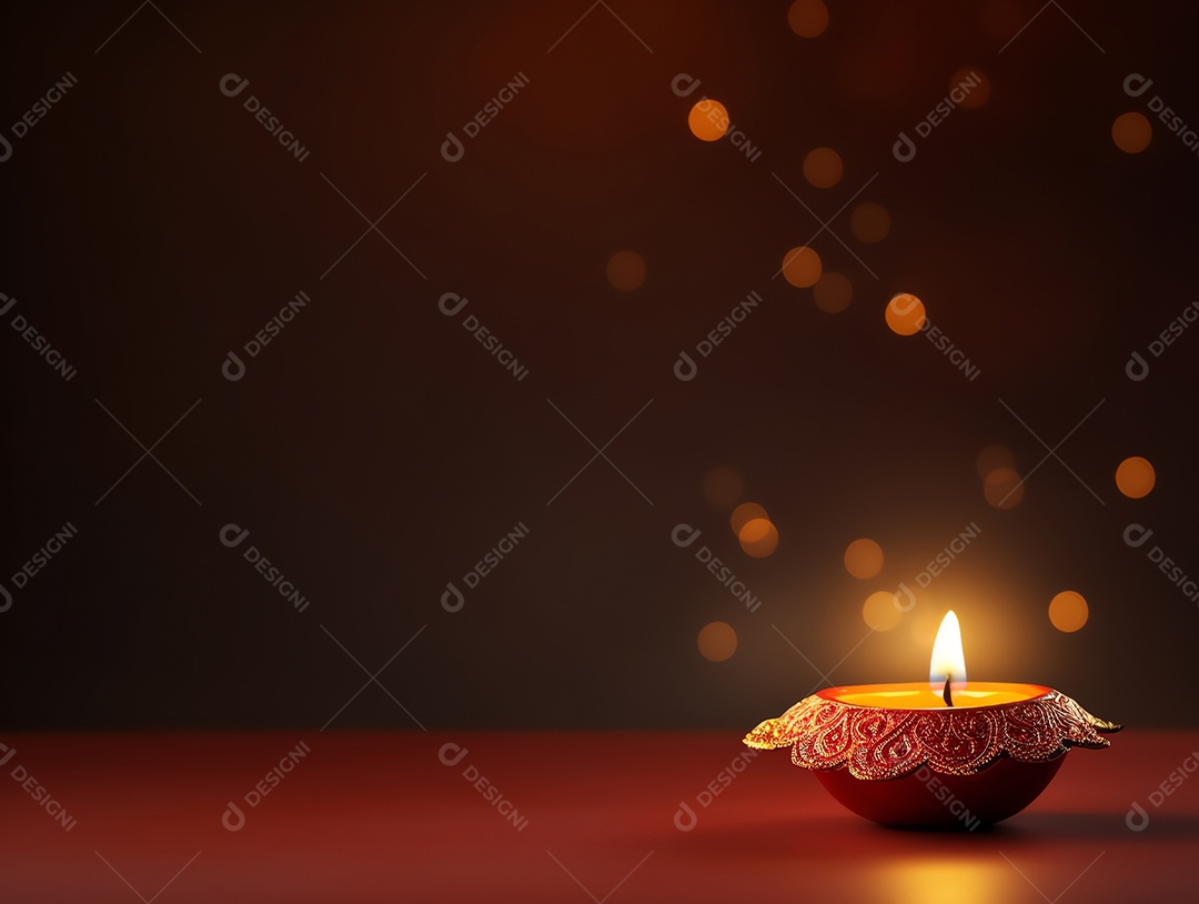 Feliz festival de Diwali de fundo de celebração de férias de luzes, design de ilustração
