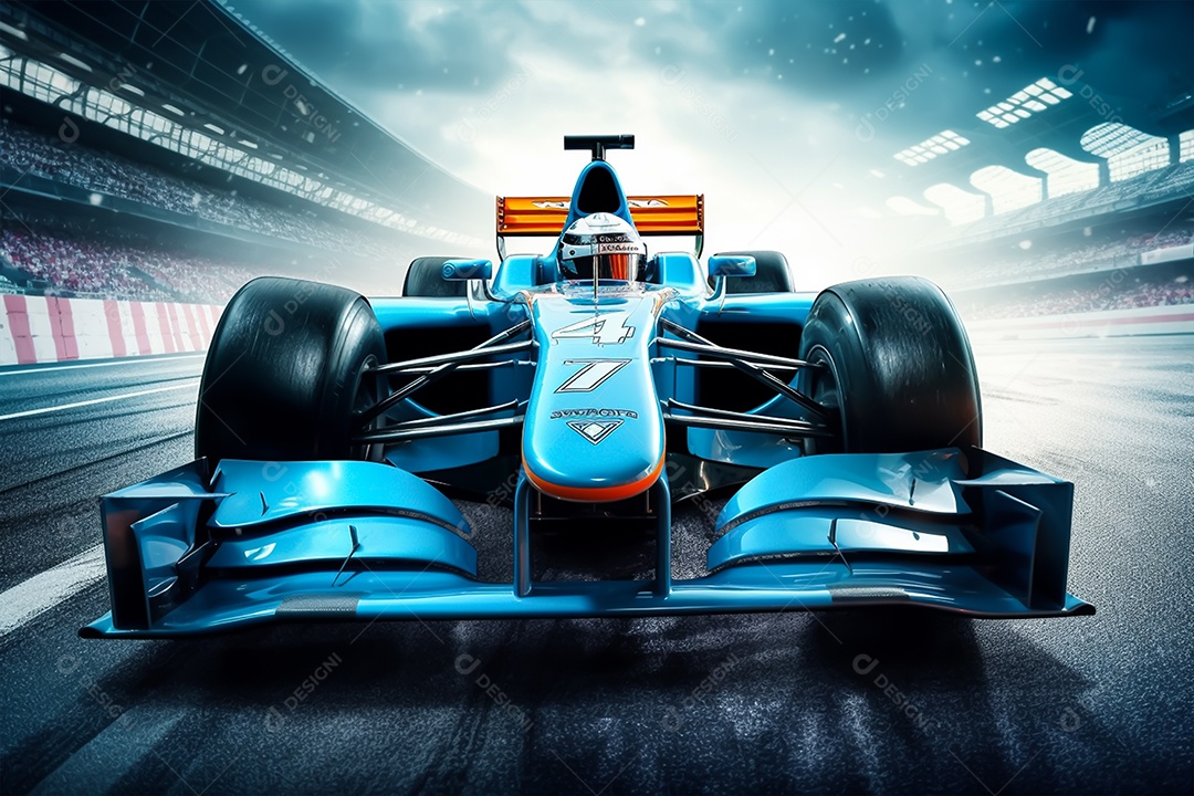 Imagem realista de piloto de corrida de formula 1