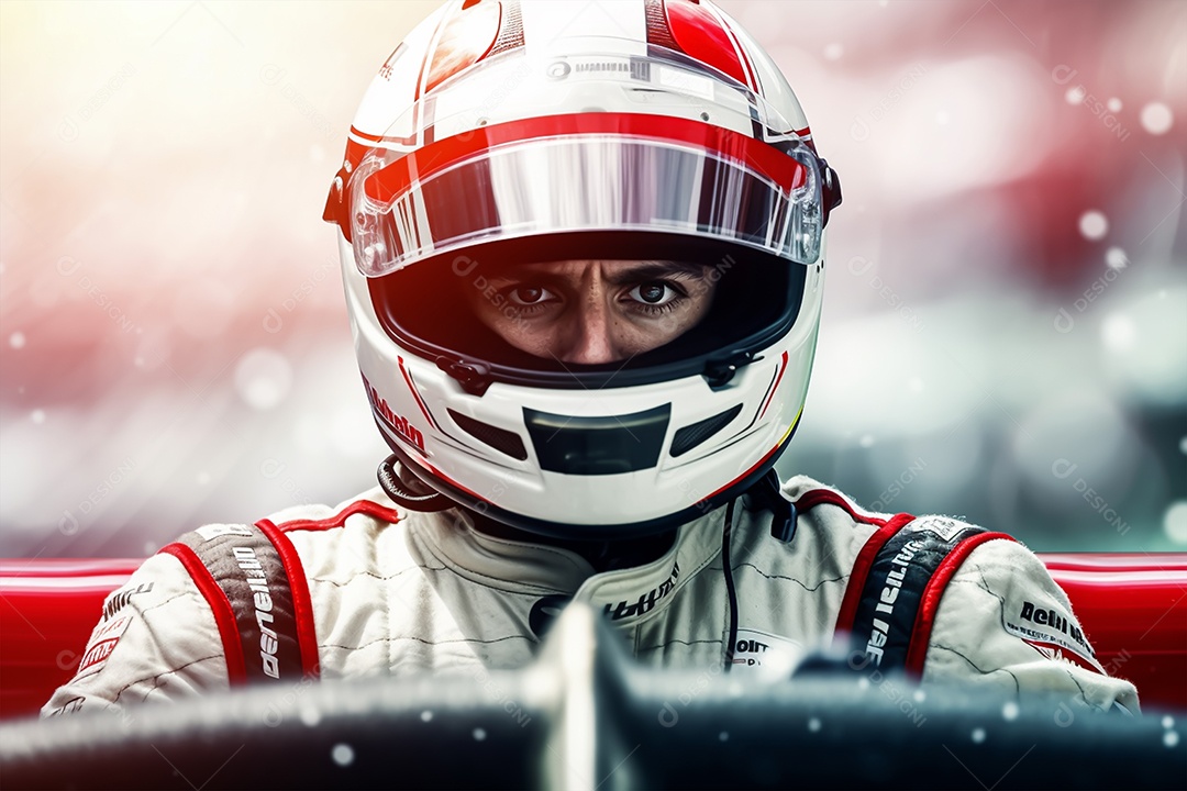 Imagem realista de piloto de corrida de formula 1