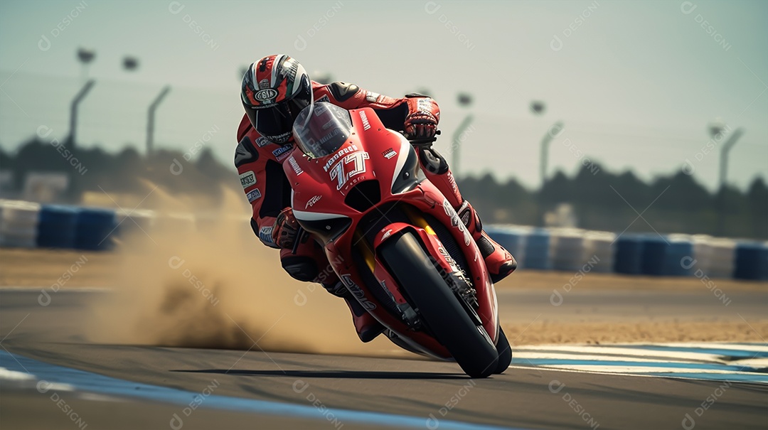 Imagem realista de moto sobre uma rua