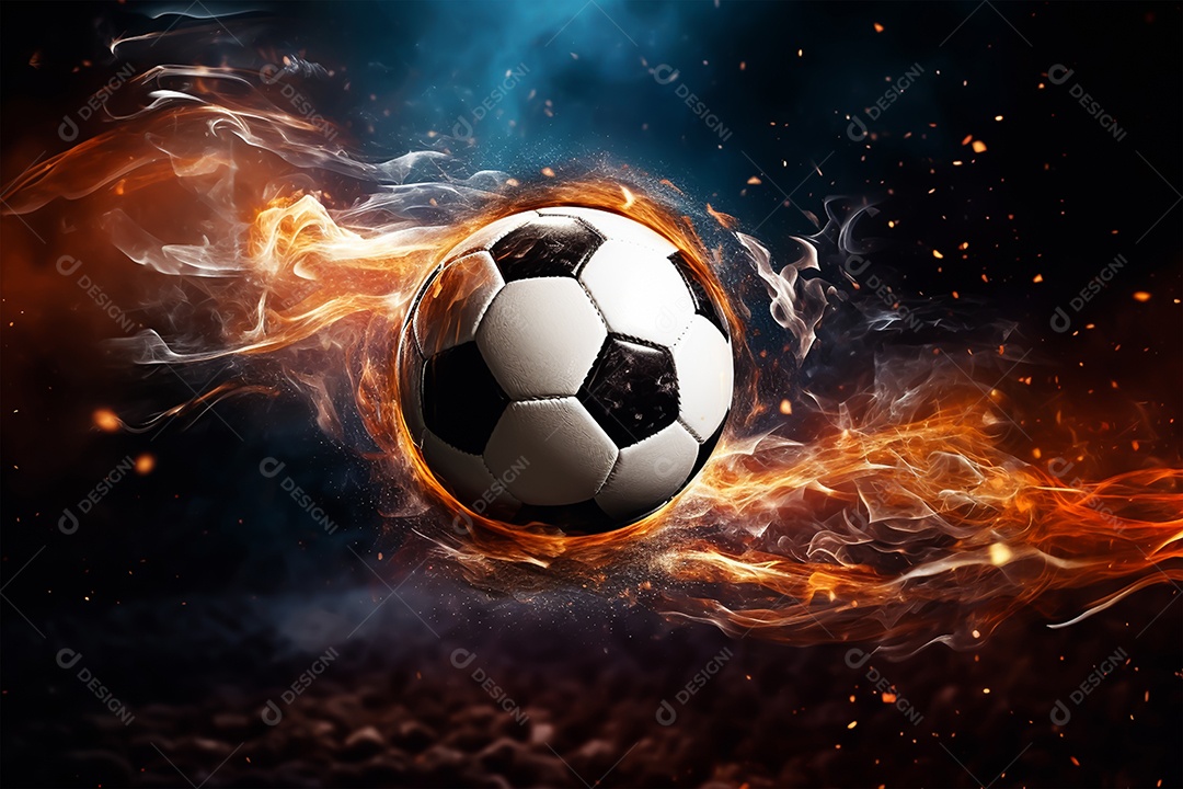 Bola de futebol sobre campo