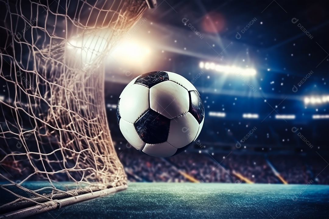 Bola de futebol sobre campo