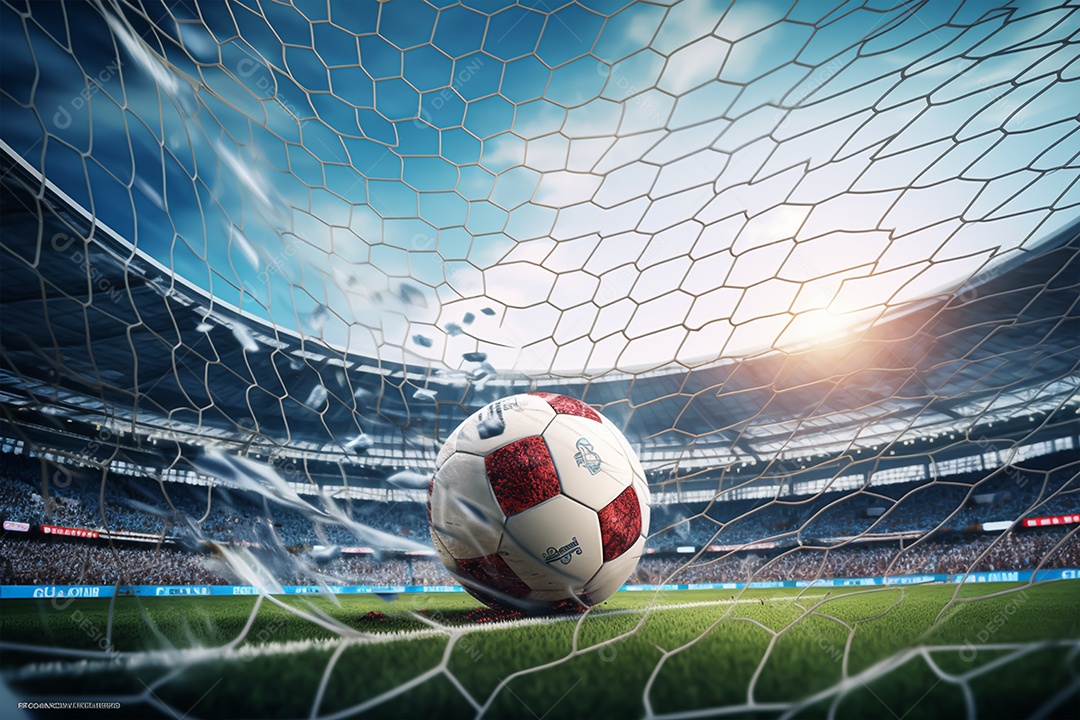 Bola de futebol sobre campo