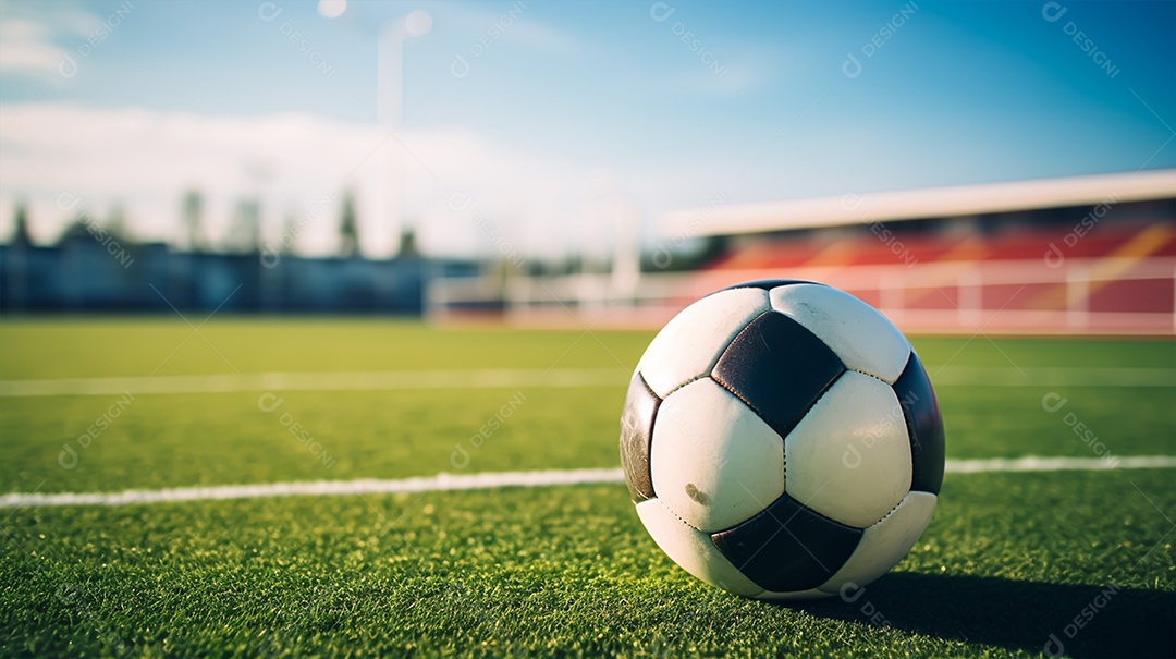Bola de futebol sobre campo