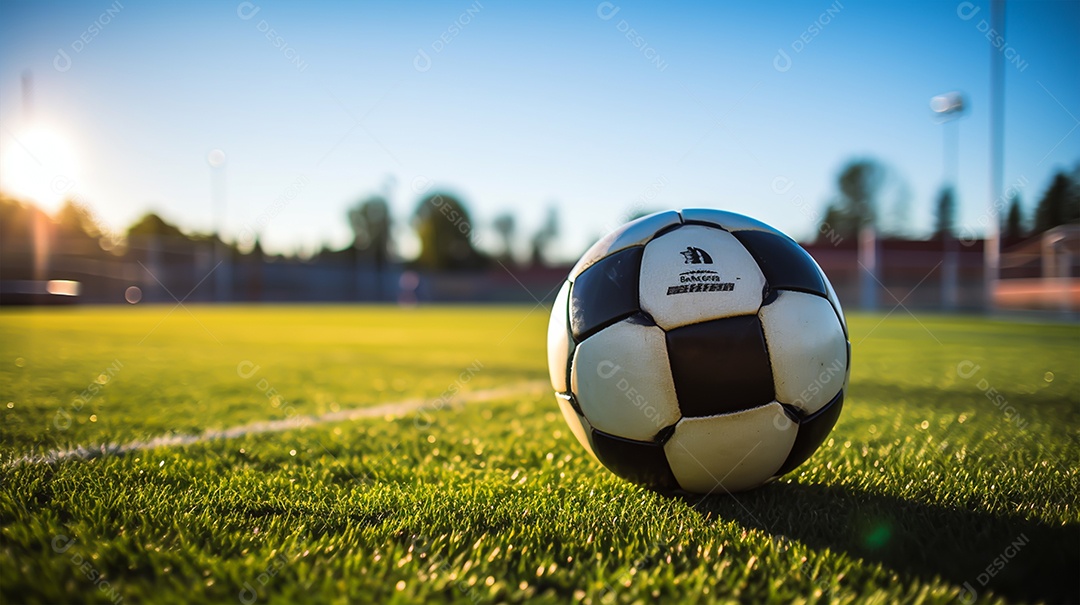 Bola de futebol sobre campo