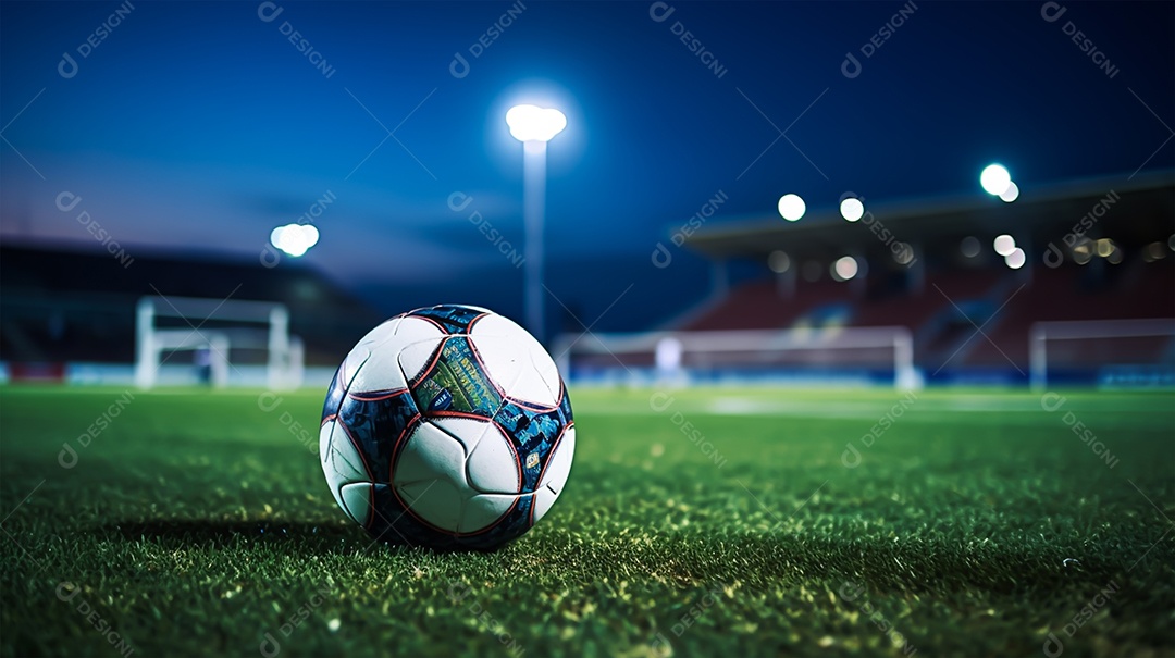 Bola de futebol sobre campo