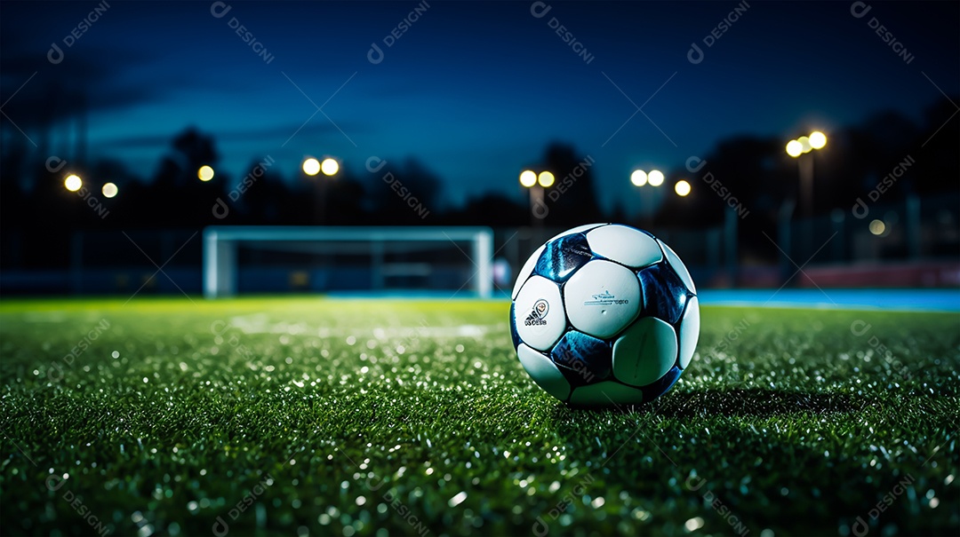 Bola de futebol sobre campo