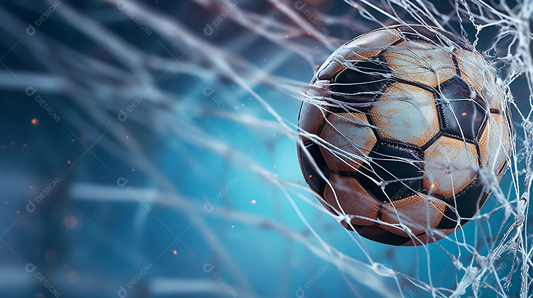 Bola de futebol sobre campo