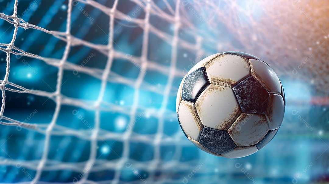 Bola de futebol sobre campo