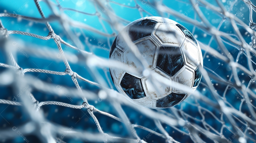 Bola de futebol sobre campo