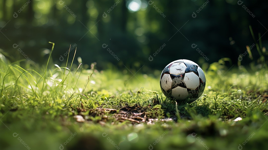 Bola de futebol sobre campo