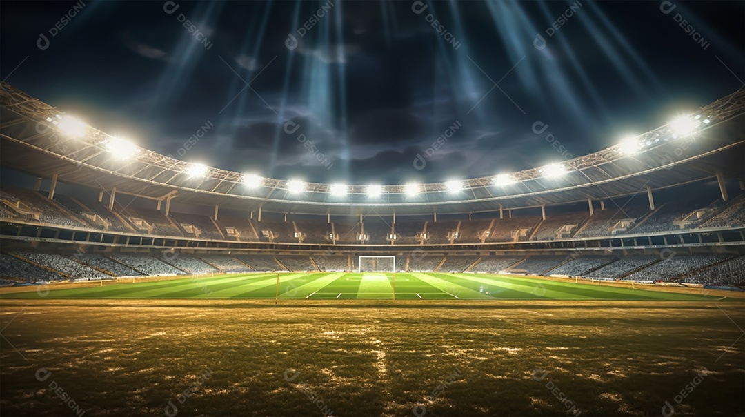 Imagem realista de campo de futebol