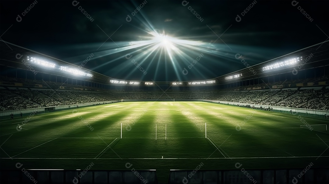 Imagem realista de campo de futebol