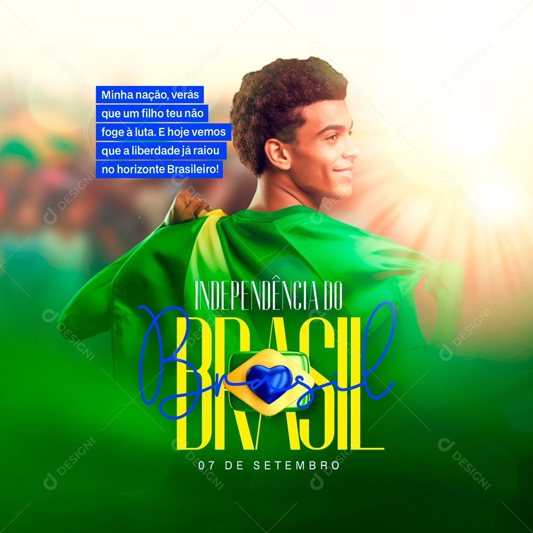 Social Media Independência Do Brasil 07 De Setembro PSD Editável