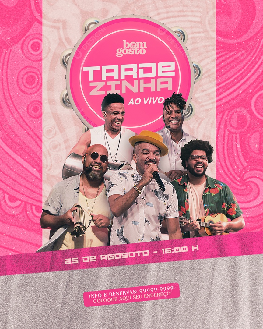 Social Media Flyer Feed Tardezinha Pagode PSD Editável