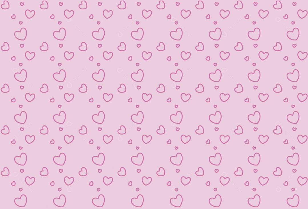 Padrão de Corações Ilustração Vetor EPS