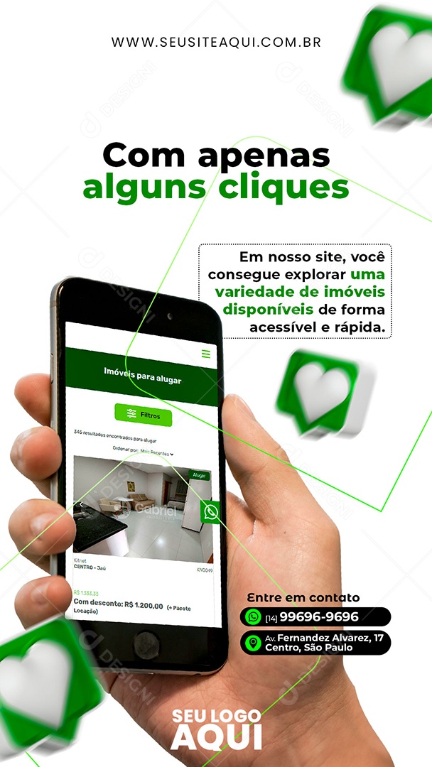 Social Media Com Apenas Alguns Cliques Imobiliária PSD Editável