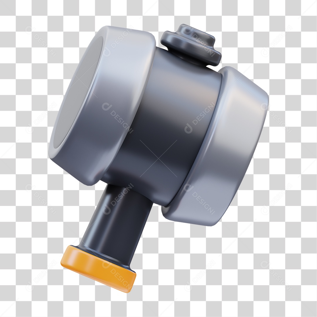Elemento 3D Hammer Martelo PNG Transparente